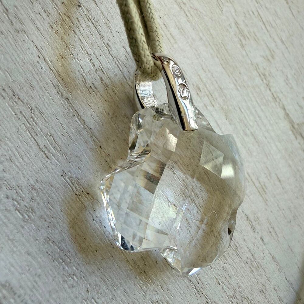 Swarovski Crystal Cross Pendant Adjustable Cord Necklace - Picture 11 of 12